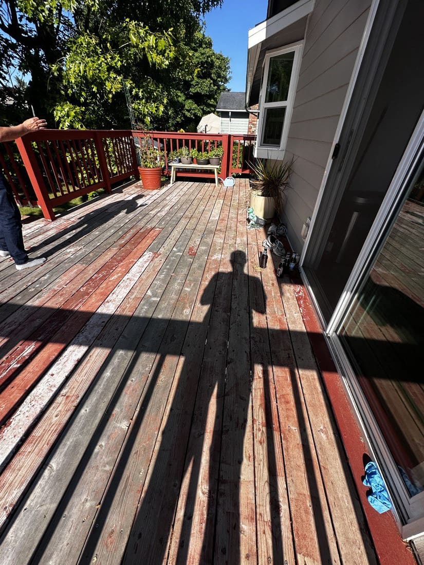 Cedar backyard deck