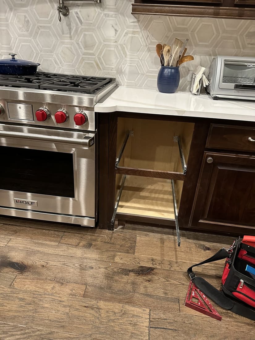 Custom built-in cabinetry and shelving carpentry in The Woodlands, TX