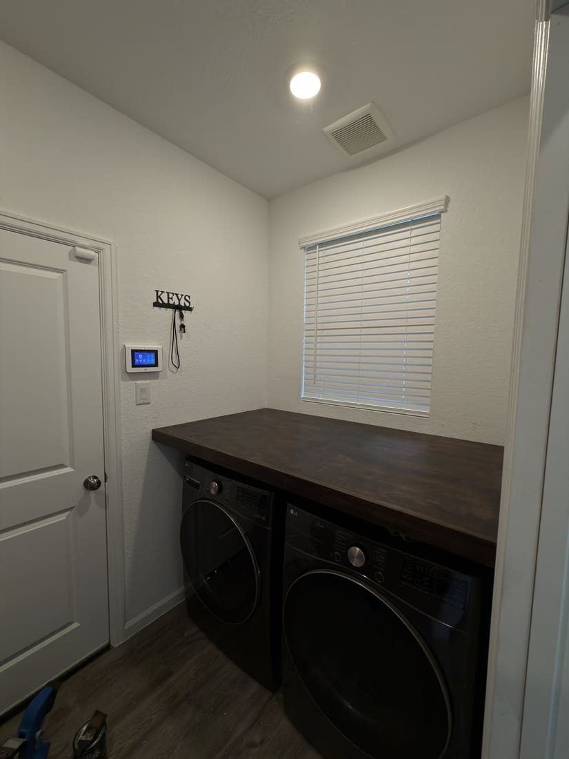 Custom laundry buildout